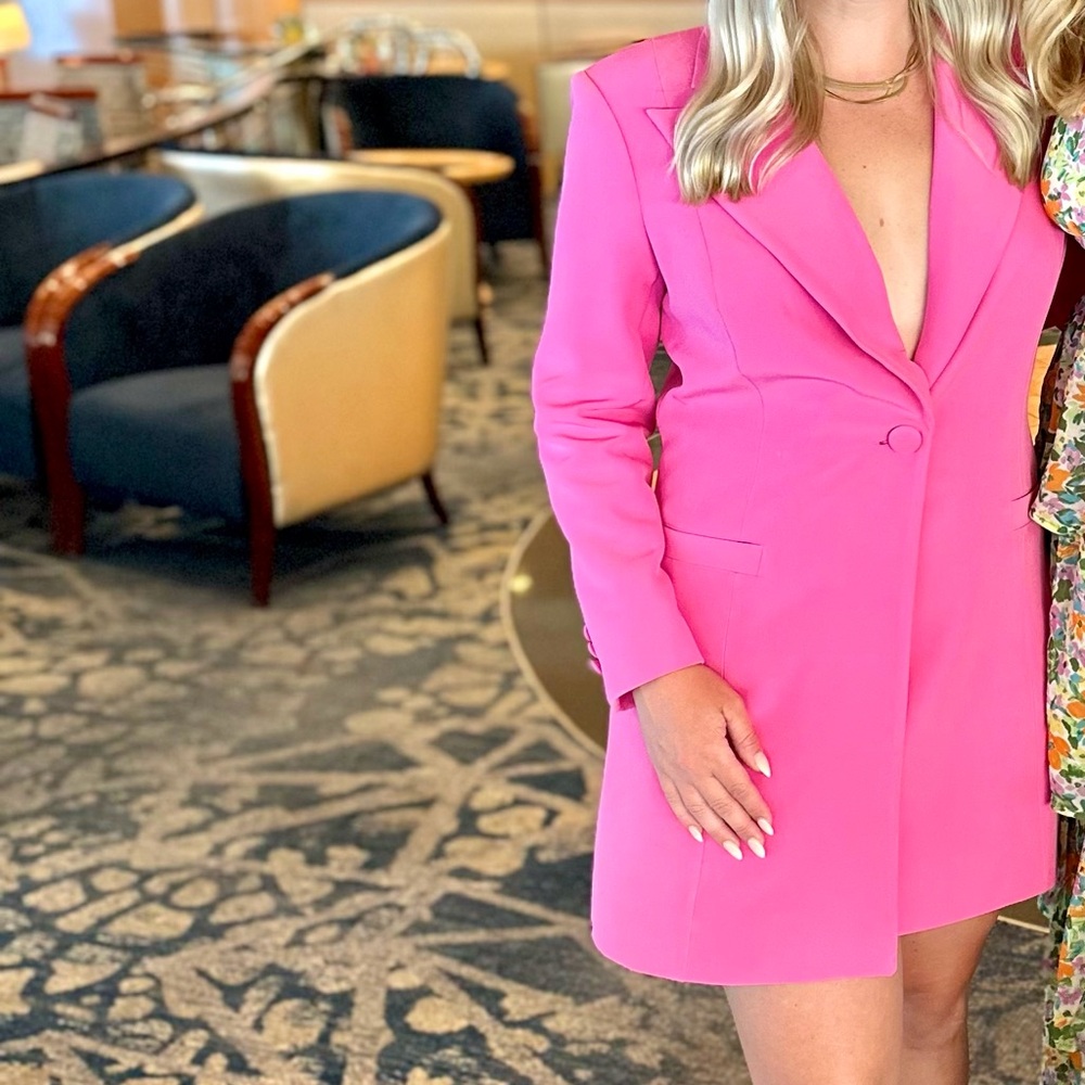 Aidan Mattox Pink Blazer Dress